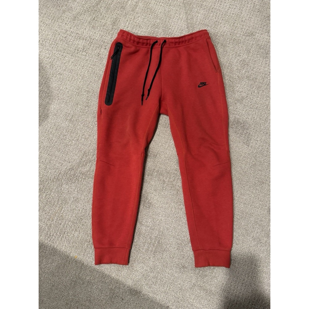 Nike Tech Fleece Jogger Pants Mens XL University Red Black FB8002-672